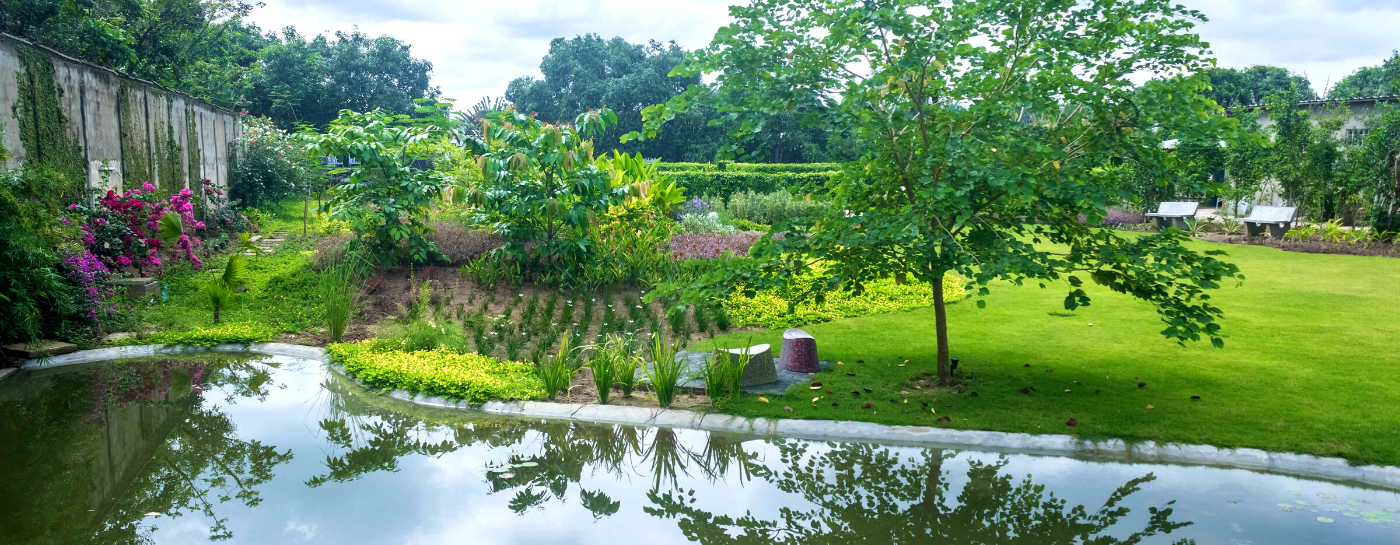 Lac artificiel a la Fondation MAM